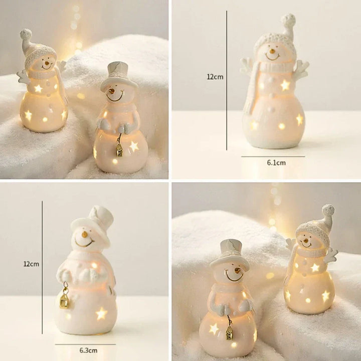 SnowLume – Keramik Weihnachtsdorf LED Dekorationsset