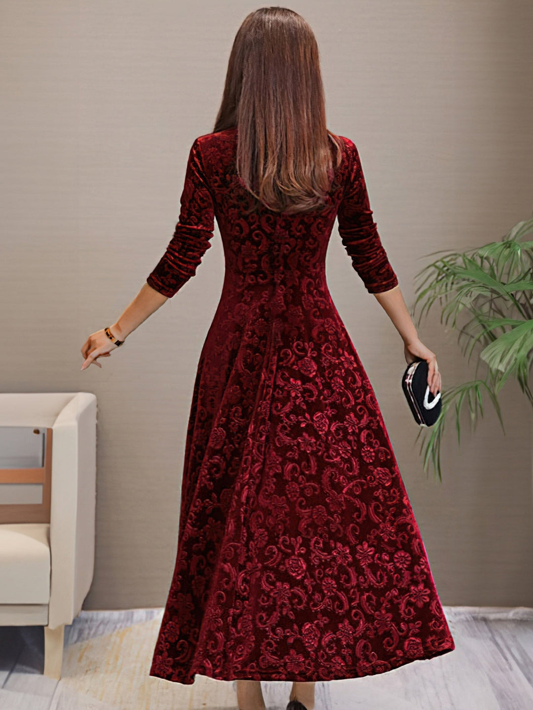 Eluned – Elegantes Samt-Partykleid