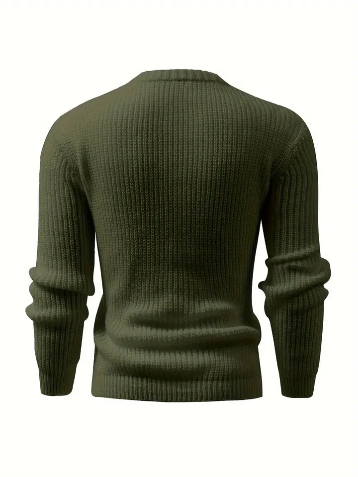 Jilson – Rundhals Pullover Mit Struktur Und Langen Ärmeln