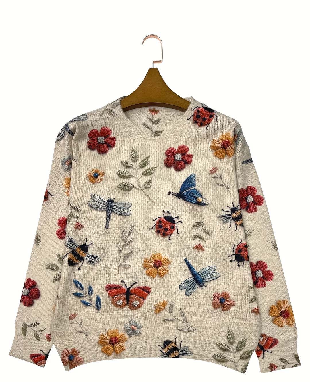 Lesa – Pullover Mit Blumen- Und Insektenmuster