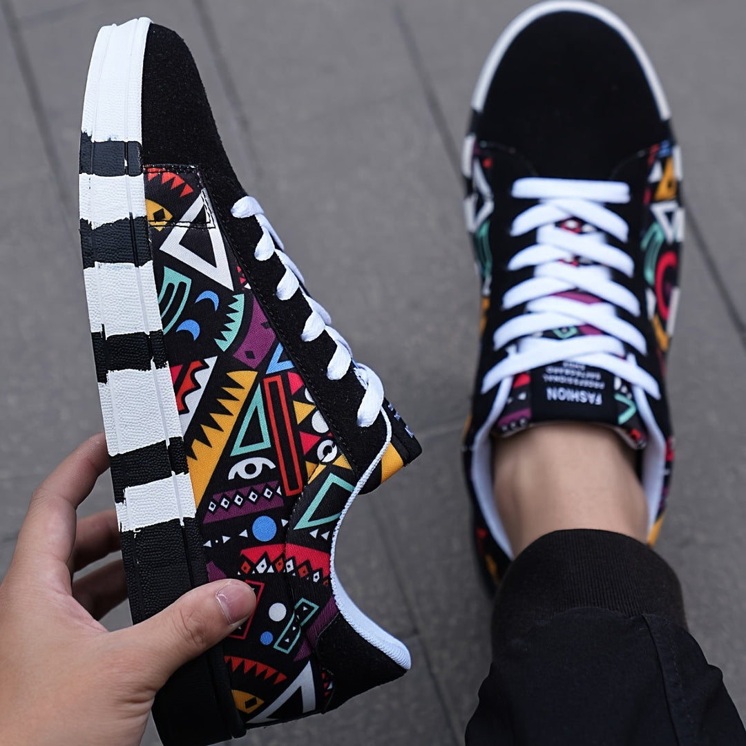 Nalson – Turnschuhe Mit Geometrischem Print Und Schnürung