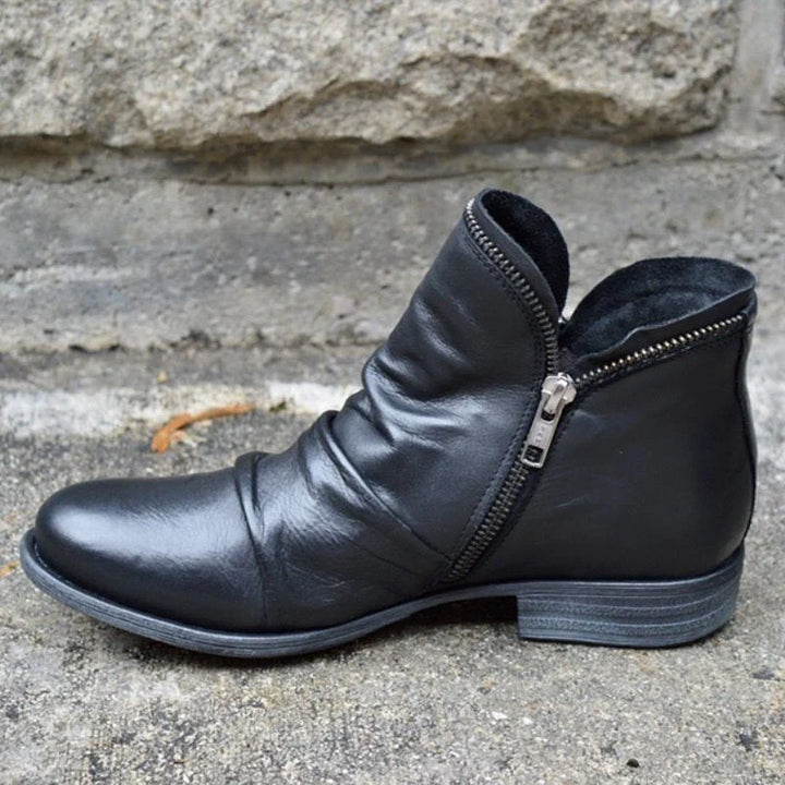 Marzell - Lederstiefel mit Reißverschluss