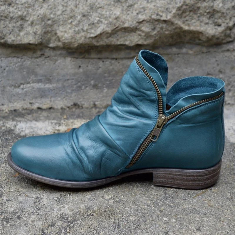 Marzell - Lederstiefel mit Reißverschluss