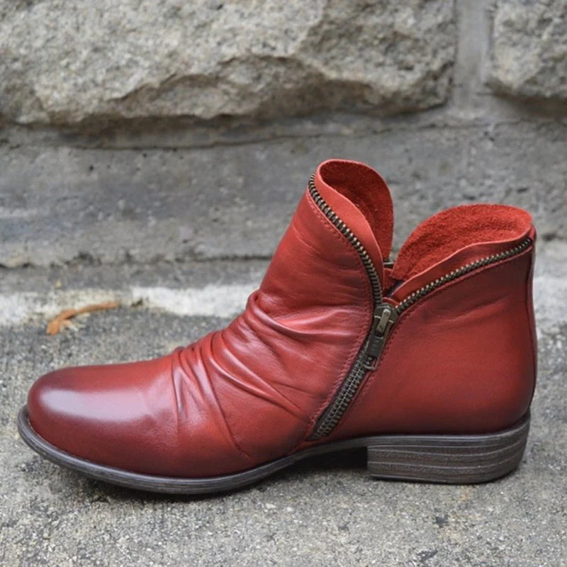 Marzell - Lederstiefel mit Reißverschluss