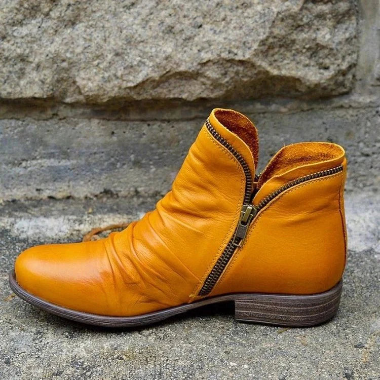 Marzell - Lederstiefel mit Reißverschluss
