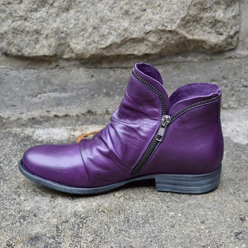 Marzell - Lederstiefel mit Reißverschluss