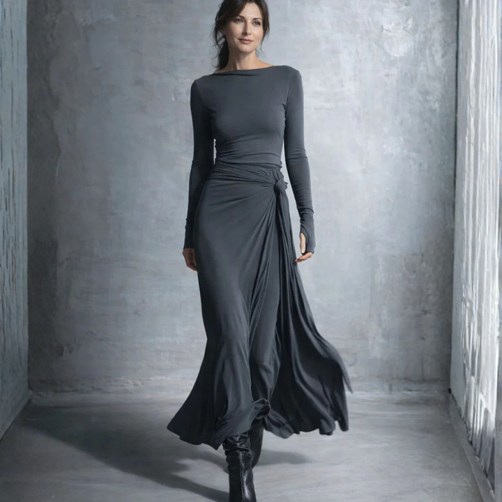 Joeena – Maxikleid Mit Seitlichem Knoten