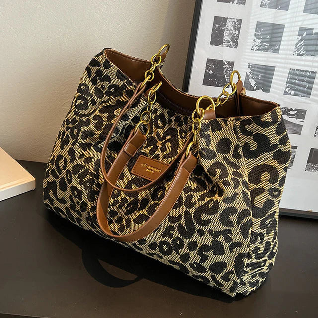 Leonora - Leopard Charm Tote Tasche