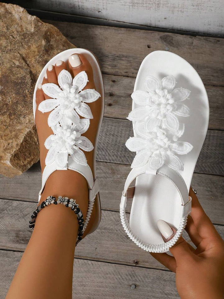 Arabela - Orthopädische Sandalen Mit Aufgesetzten Blumen