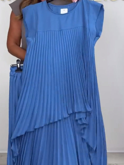 Blithe – Plissiertes Midi Oberteil Und Weit Geschnittene Hose