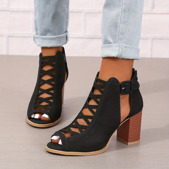 Ruzilya - Elegante Sandalen Mit Klobigem Absatz
