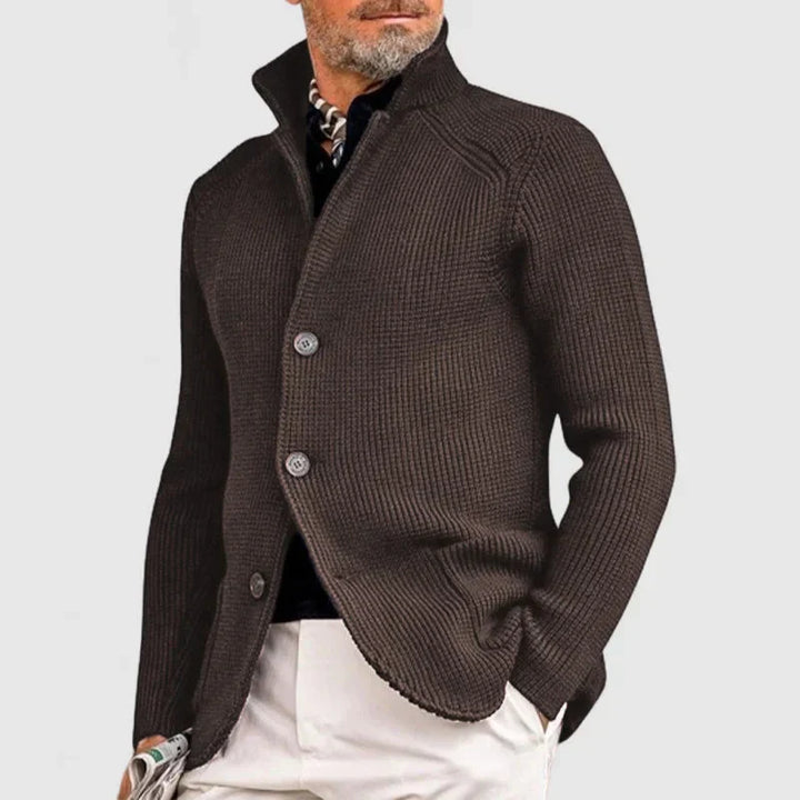 Maester – Eleganter Langarm Cardigan Mit Knöpfen