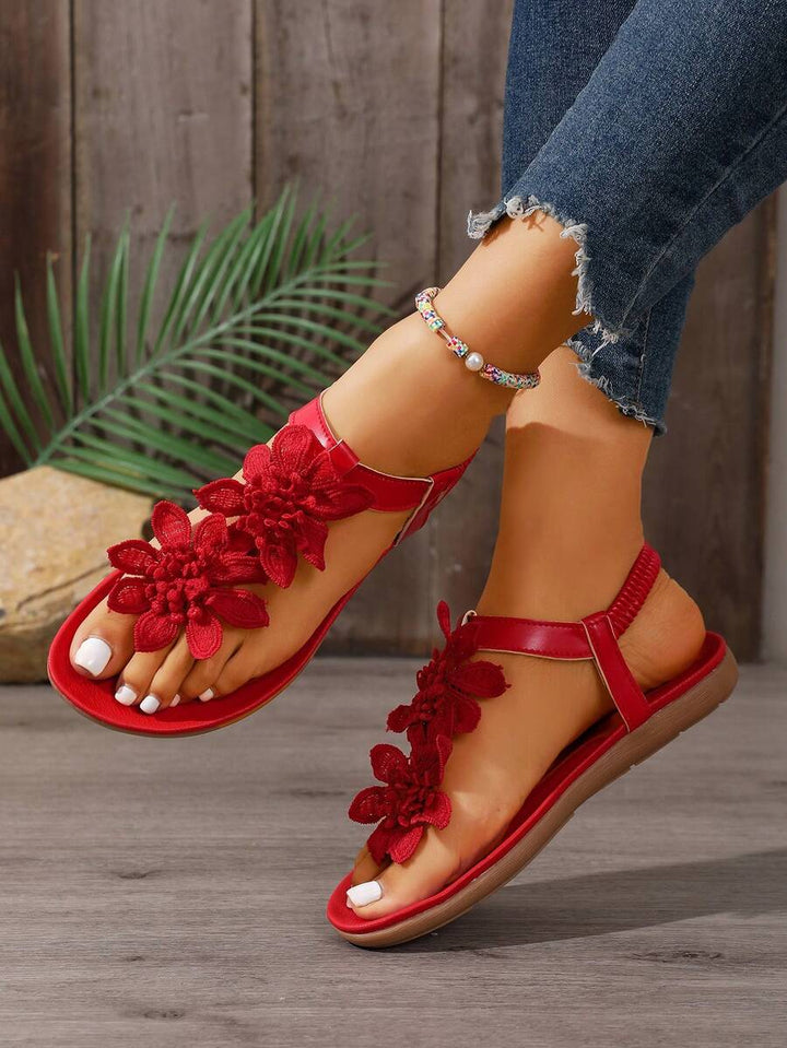Arabela - Orthopädische Sandalen Mit Aufgesetzten Blumen