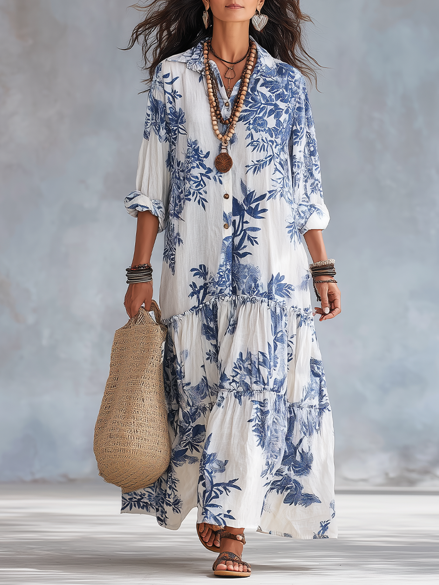 Shiza – Bauchbedeckendes Kleid Mit Knöpfen