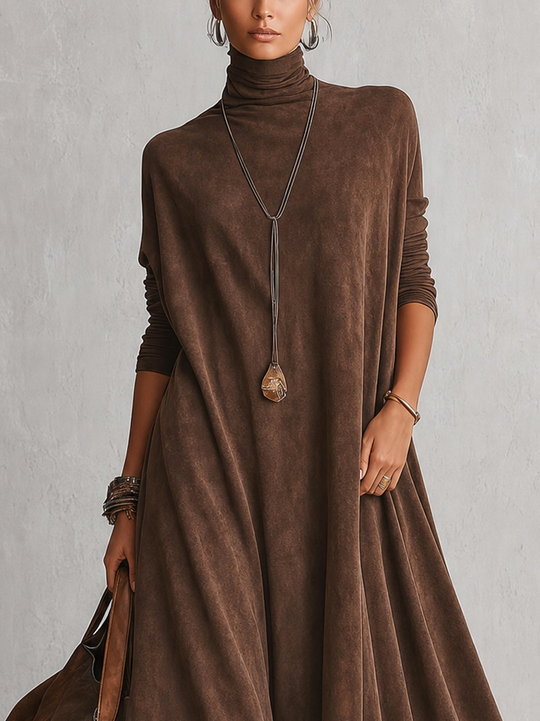 Albria – Langärmliges Maxikleid im Vintage-Stil