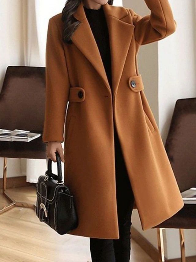 Aella – Eleganter Langer Wollmantel