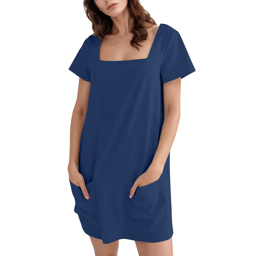 Denisse – Kurzarmkleid Mit Taschen