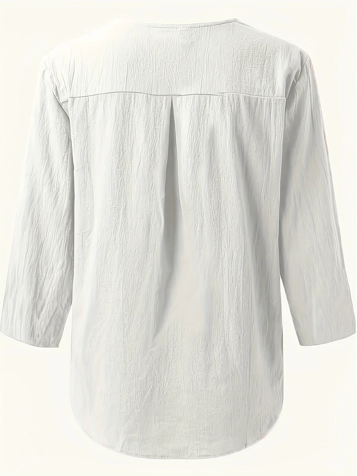 Mykaela – Lässige Bluse Aus Baumwolle Und Leinen