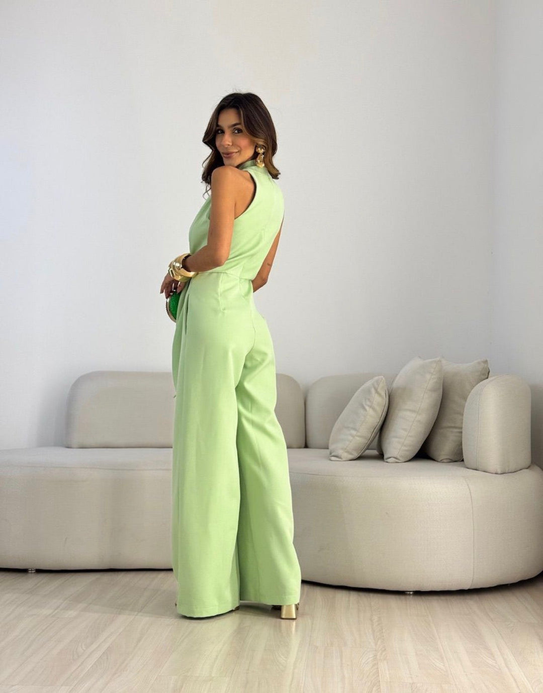 Shabrina - Ärmelloser Overall Mit Weitem Bein