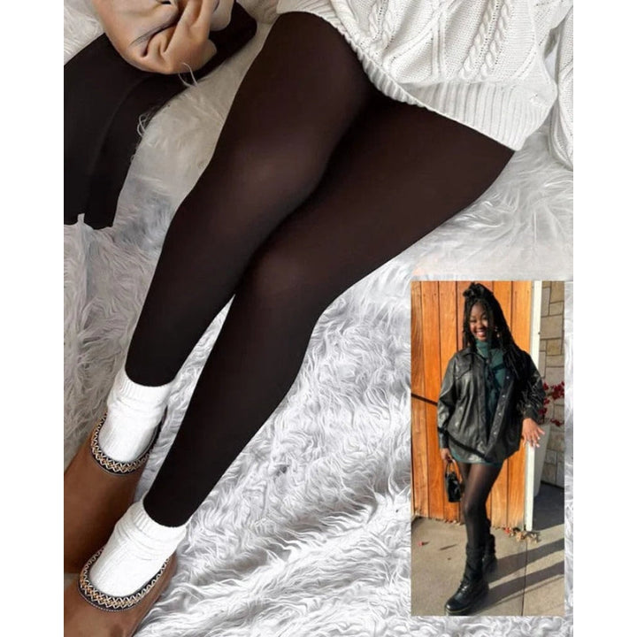 Valesia – Fleecegefütterte Durchscheinende Strumpfhose