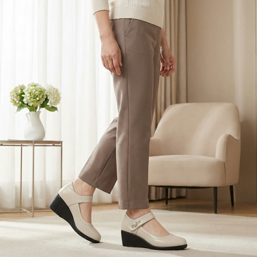 Aikaterina – Schuhe Mit Runder Spitze Und Schnallenriemen