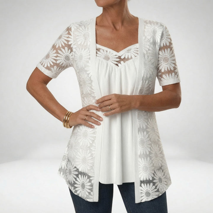 Yahaira – Elegante Kurzarmbluse