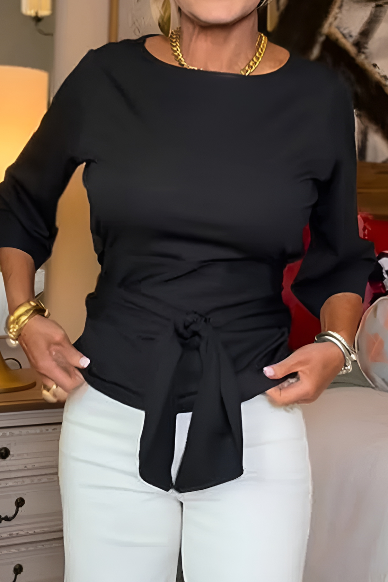 Shaniera – Stilvolles Oberteil Mit Bindegürtel