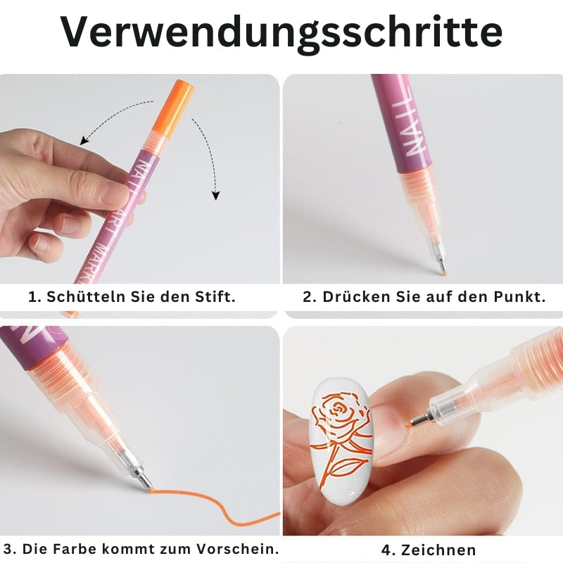 GlamSketch – Nagelkunst Stift Set In 12 Farben