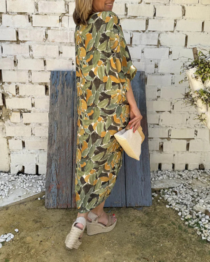 Shilisa – Kleid Mit V-Ausschnitt Und Zopfmuster