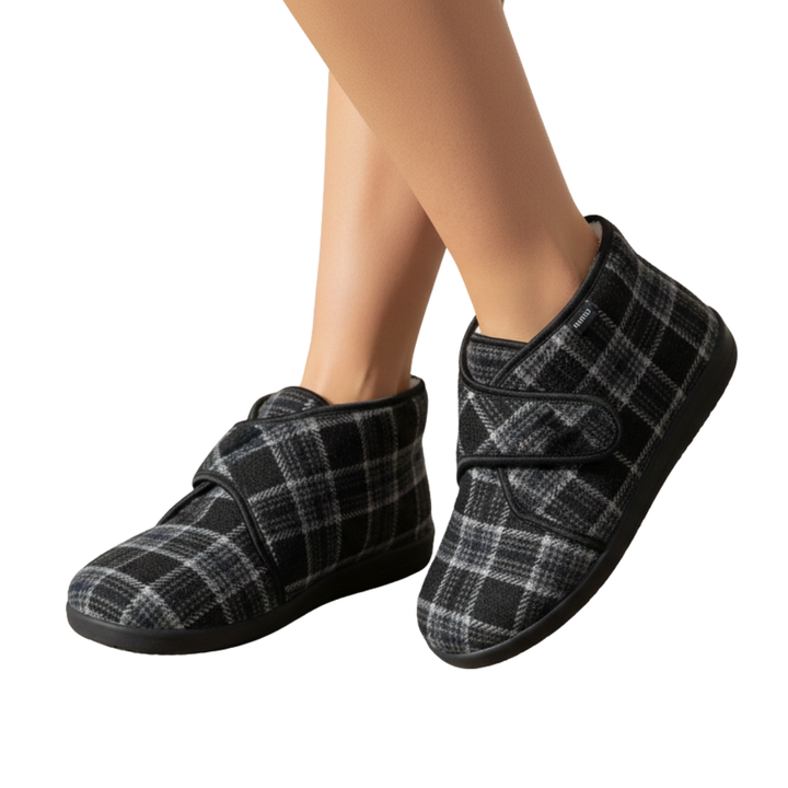 Mirenia – Weiche Karierte Pantoffel Stiefel