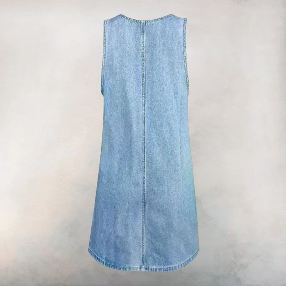 Lucelia – Praktisches Und Leichtes Jeans Kleid
