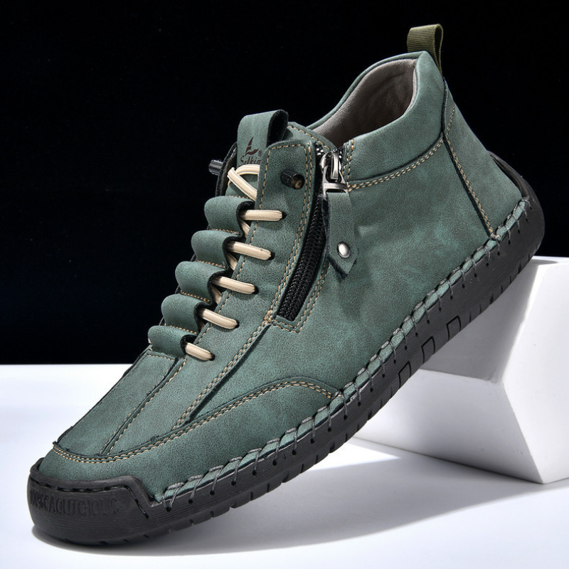 Yuval – Leder Turnschuh Mit Seitlichem Reißverschluss