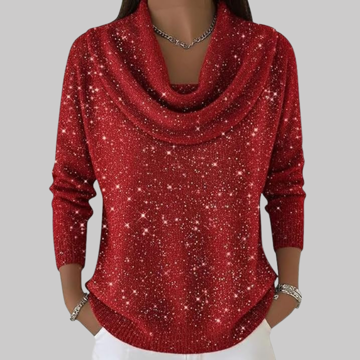 Ayelet - Weicher Rollkragen Pullover Mit Sternen Print