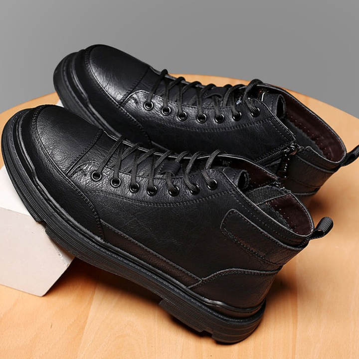 Patterson – Schnürstiefeletten Aus Leder