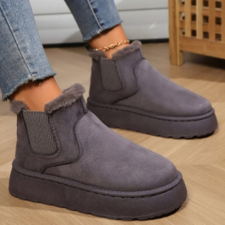 Maureen - Lässige Plüsch Stiefel