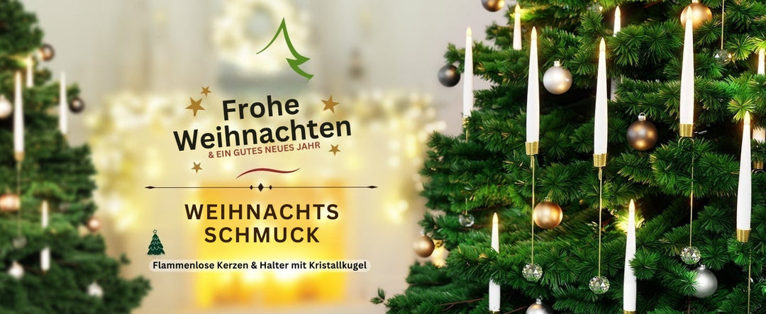 TreeLume - LED-Kerzen für Den Weihnachtsbaum Mit Kristallkugel-Haken