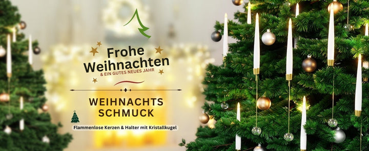 TreeLume - LED-Kerzen für Den Weihnachtsbaum Mit Kristallkugel-Haken