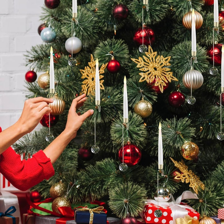 TreeLume - LED-Kerzen für Den Weihnachtsbaum Mit Kristallkugel-Haken