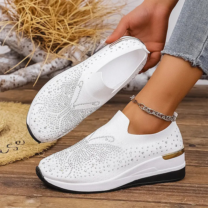 Josia - Slip-on Sneaker Mit Schmetterlingsmuster Aus Strasssteinen