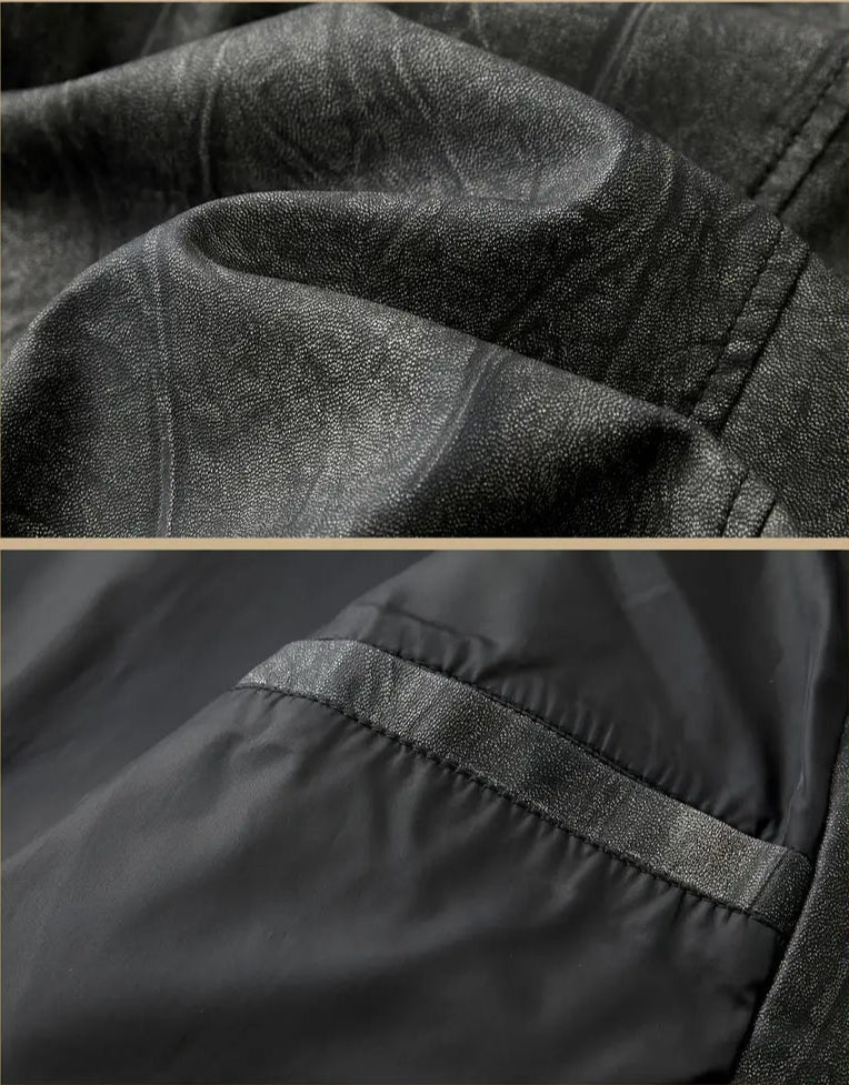 Julien – Leder Jacke Mit Lokomotiv Kragen