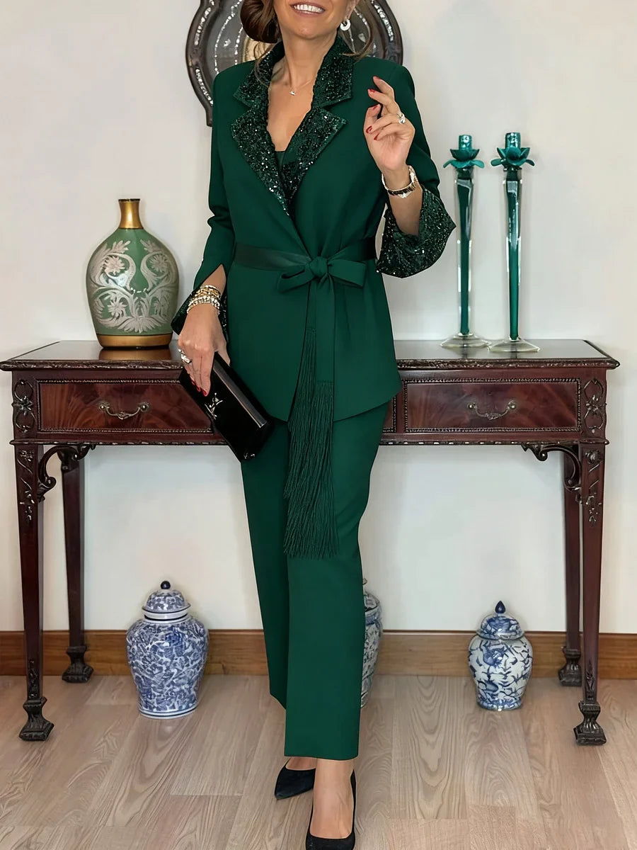 Nitzanit - Elegantes Zweiteiler Set Aus Jacke Und Hose