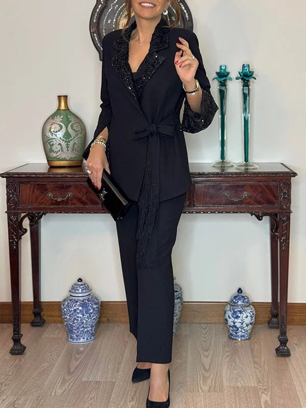 Nitzanit - Elegantes Zweiteiler Set Aus Jacke Und Hose