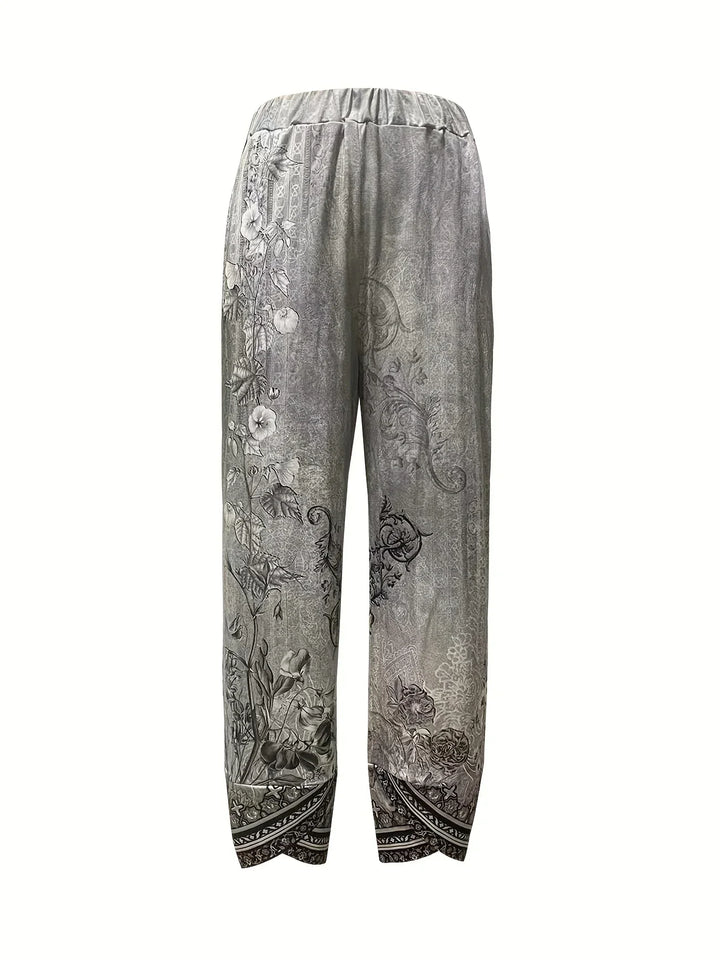 Kayden – Vintage Capri Hose Mit Blumenmuster