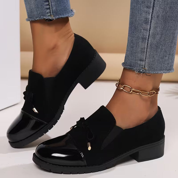 Saiphin – Loafer mit Schleife Und Glänzender Zehenkappe