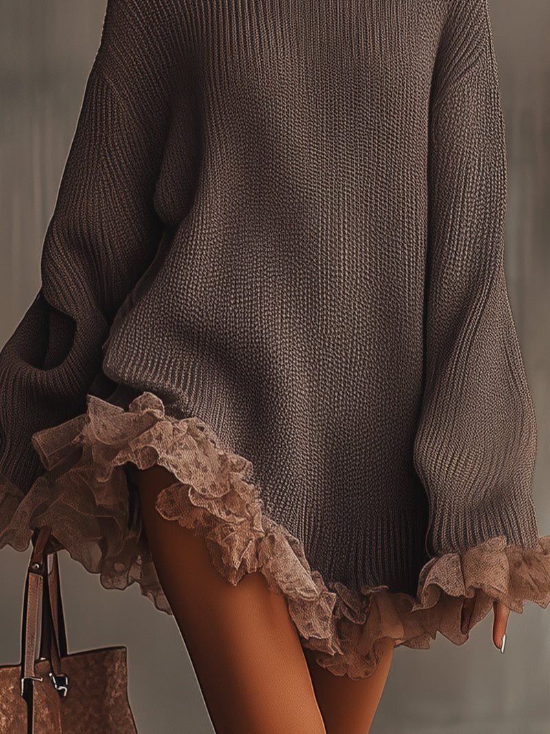 Jaylene – Strickkleid mit Rollkragen