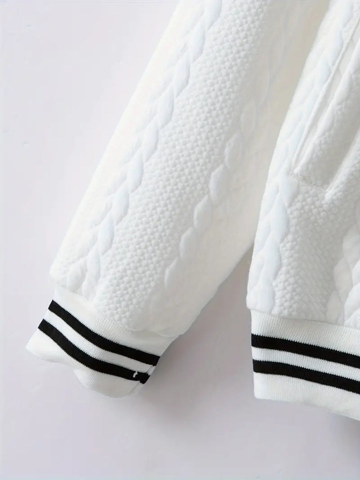 Felips – Jacquard Baseball Jacke Mit Streifenmuster