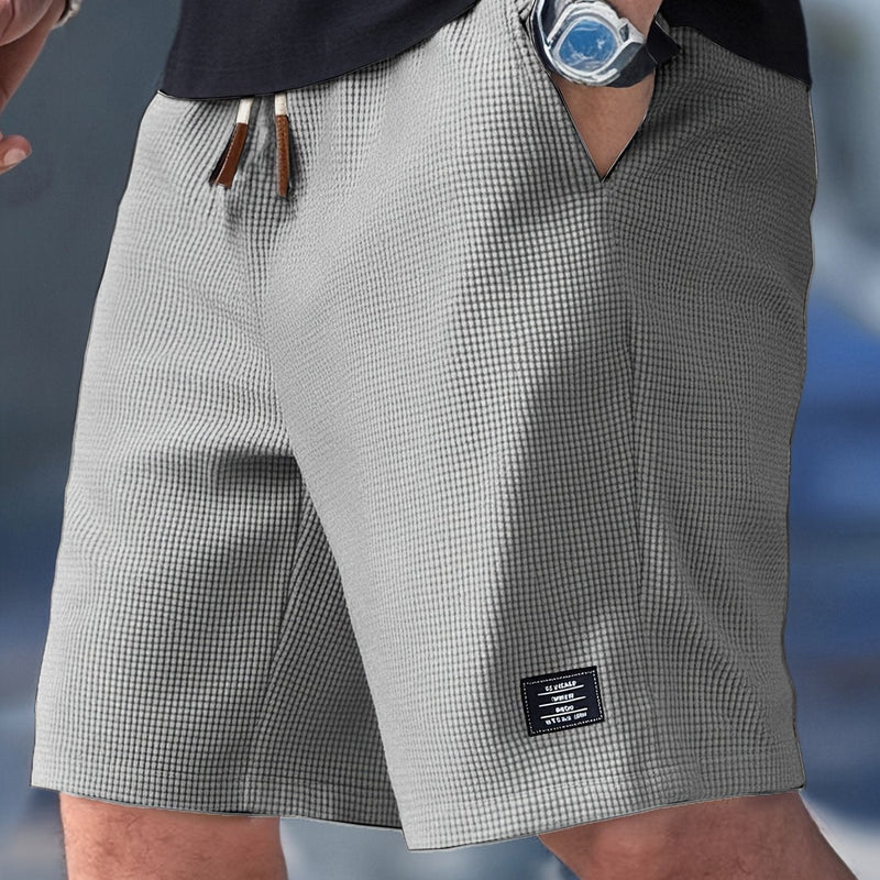 Buntham – Lässige Shorts mit Kordelzug und Waffelstruktur