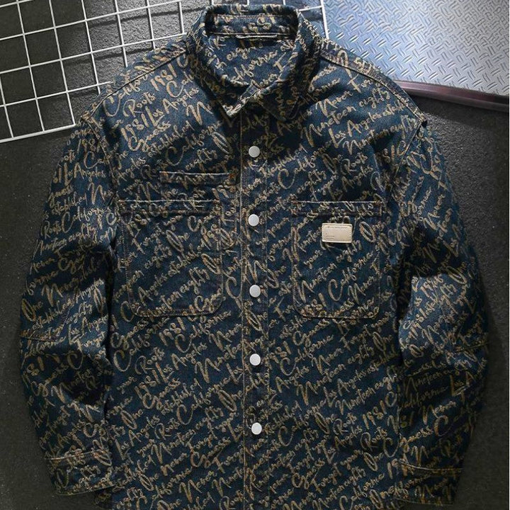 Godfrey – Jeansjacke mit Bibelvers