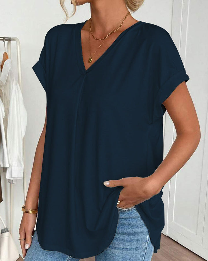 Liyanna – Patchwork T-Hemd Mit Kurzen Ärmeln