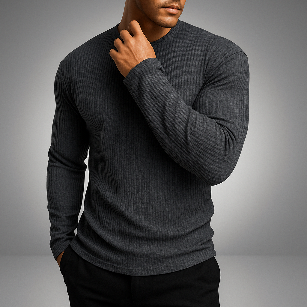 Gervase - Strick Pullover Mit Rippmuster